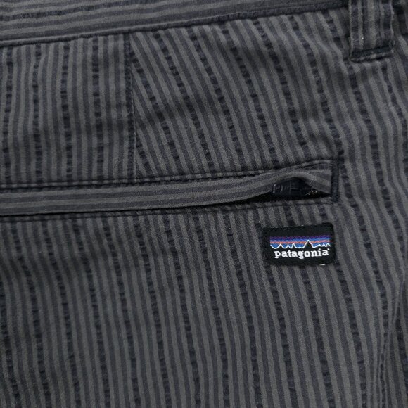 PATAGONIA Chino Grey Striped Textured Thrift Shorts Men's Size: 36 - Picture 3 of 8